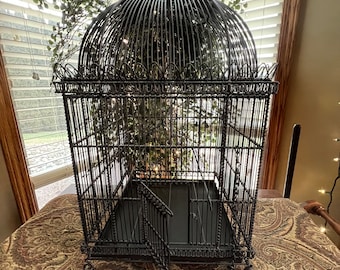 Vintage Wrought Metal Bird Cage