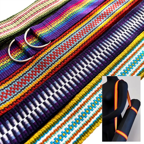 Handwoven Yoga Mat / Beach Umbrella Carry Strap - Assorted colors and designs