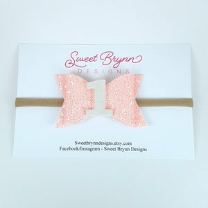 Pink birthday hair bow, birthday glitter bow, mini birthday bow, first birthday bow, cake smash bow, small birthday bow, pink birthday bow