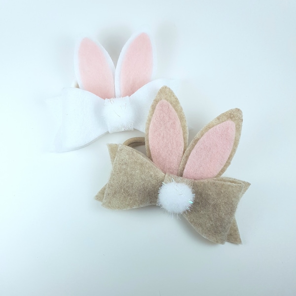 Easter bunny headband, Easter headband, bunny ears headband, Easter bunny ears, spring headband, bunny headband, felt bunny bow headband