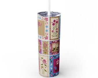 Floral Stainless Steel Tumbler: 20oz Insulated Drinkware