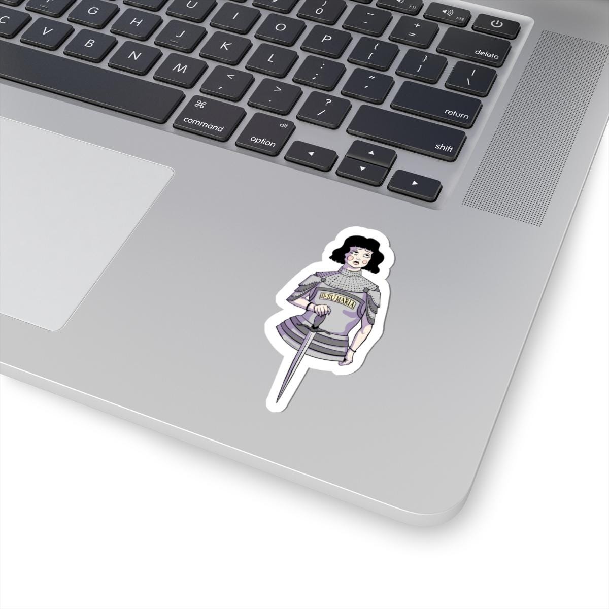 Medieval Knightess Sticker | Kiss-cut Vinyl Sticker, Sword Illustration ...