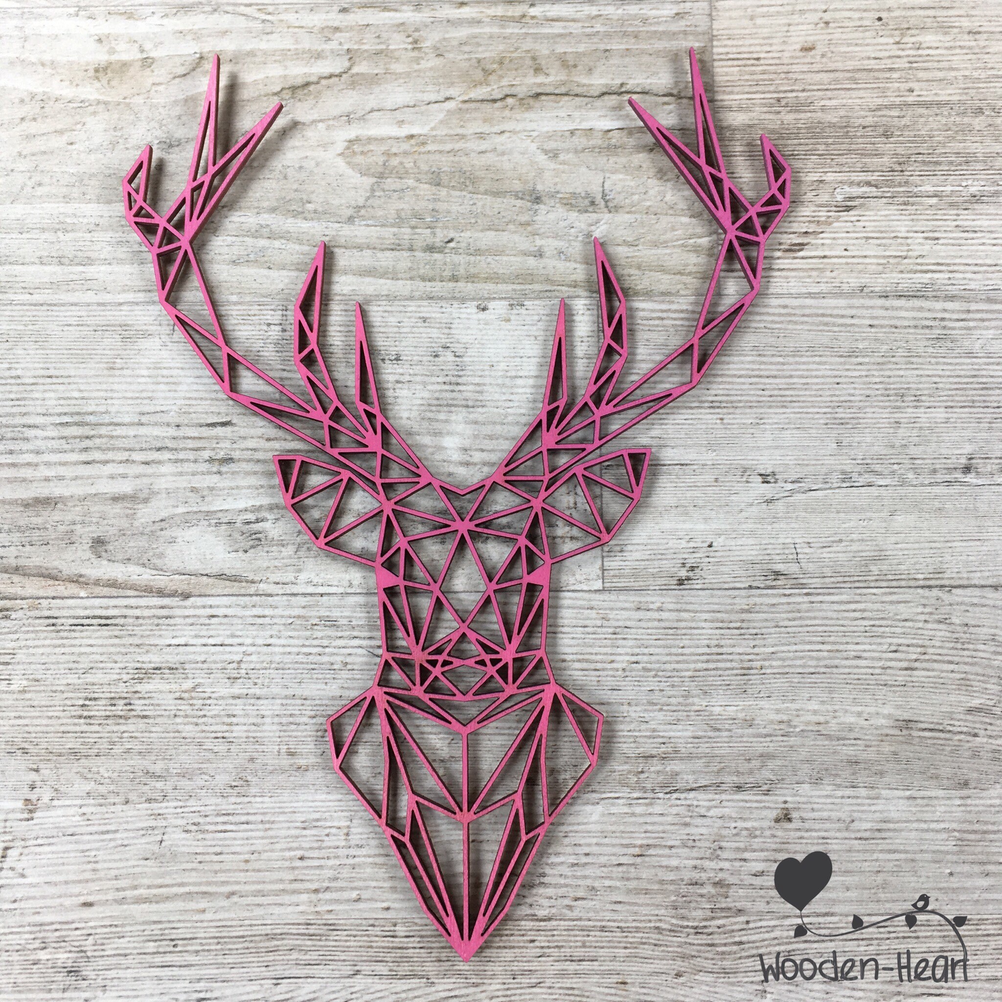 Hirsch Geweih Wandbild Hirschgeweih Holz Winterdeko | Etsy