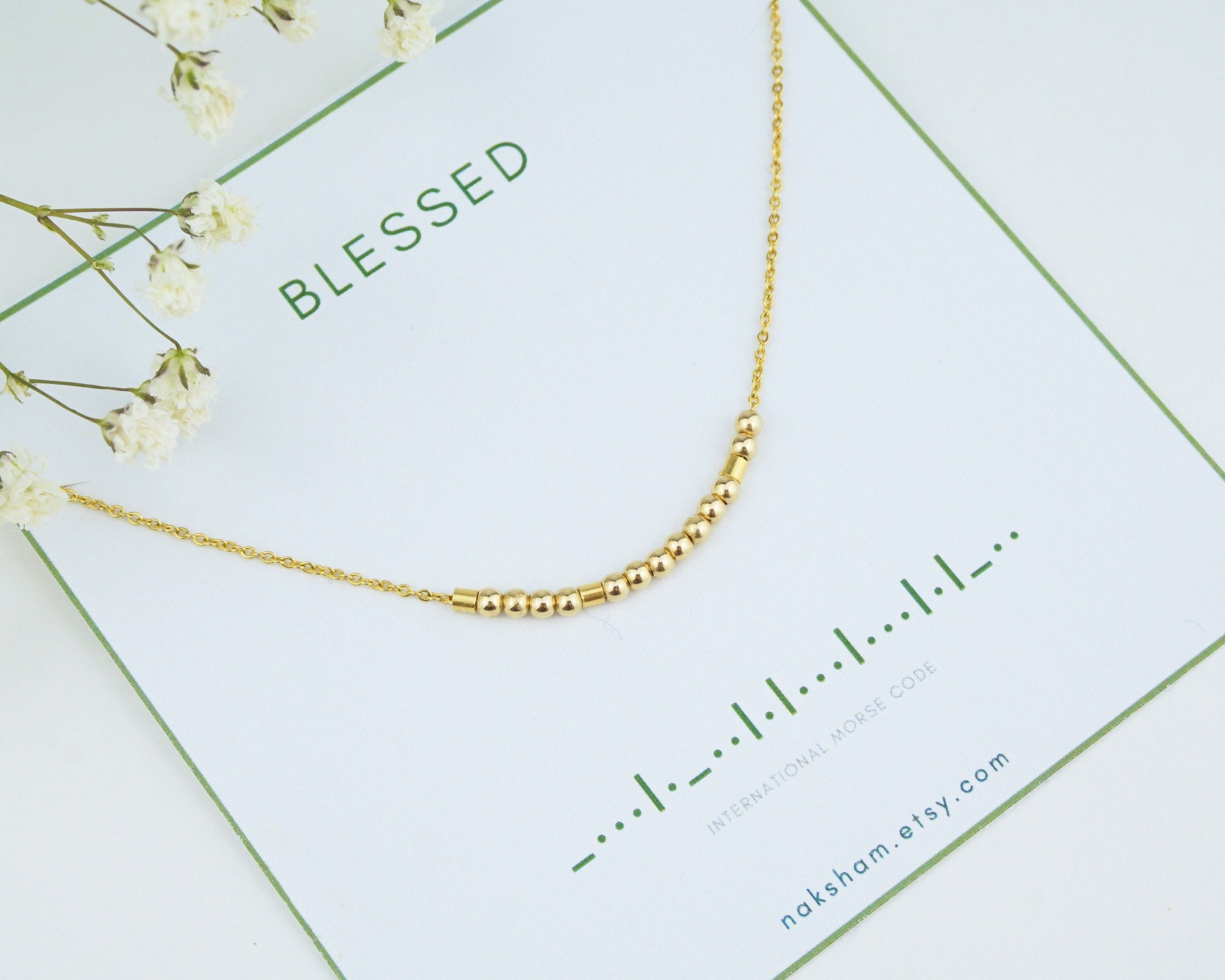 Etsy morse code on sale necklace