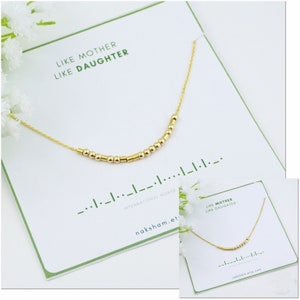 Mother Daughter Morse Code Necklace, Mother Daughter Morse Code Bracelet, Mommy and Me Necklace, Gift For Mother, Daughter Necklace
