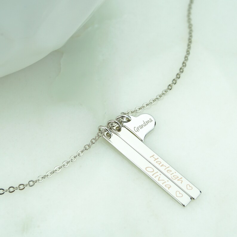 Personalized Family Necklace, Custom Family Necklace, Kids Names Mom ...