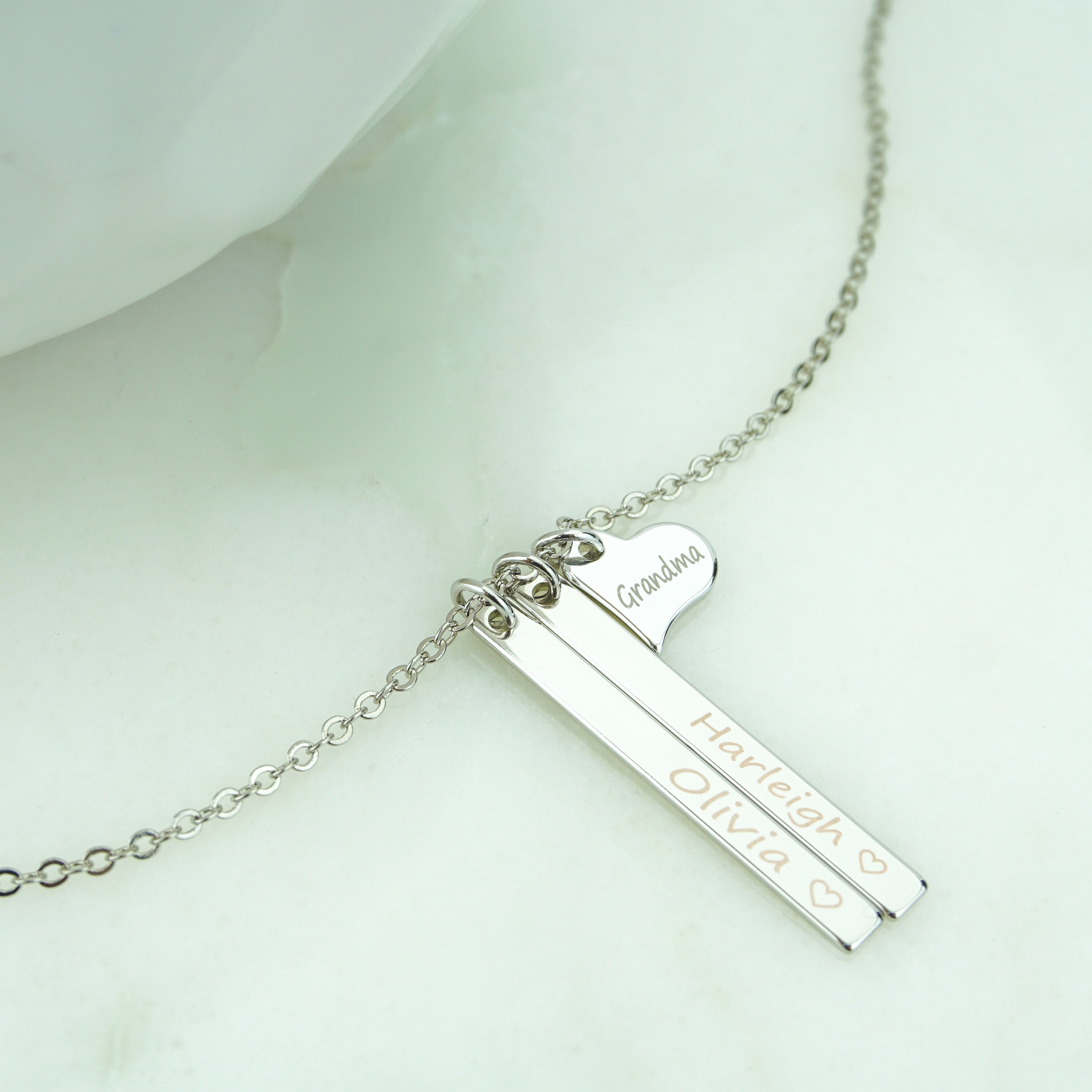 Personalized Family Necklace, Custom Family Necklace, Kids Names Mom ...