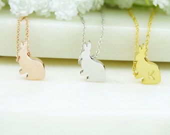 Personalized Rabbit Necklace for Women Bunny Necklace Gift for kids Christmas Gift.