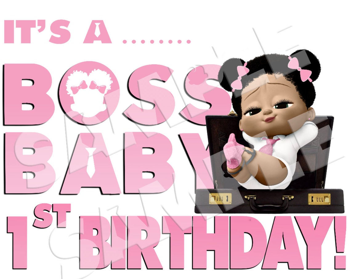 BOSS BABY GIRL Backdrop W/ Personalization Banner Etsy