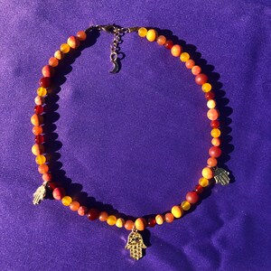 Hamsa Protection Beaded Necklace