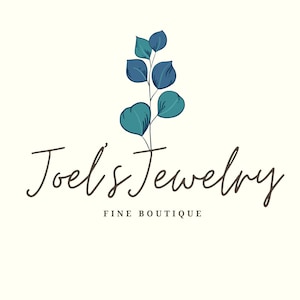 Blue floral flower Logo, logo package business logo boutique branding shopify modern trendy modern brand boutique rustic