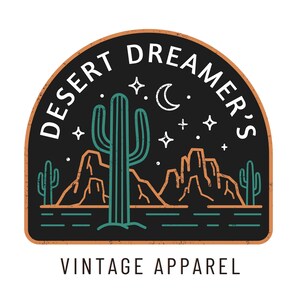 Editable Southern Desert Cowgirl hippie boho Cactus Logo Template Canva DIY Fun Colorful Logo Design Bohemian Branding Boutique Logo