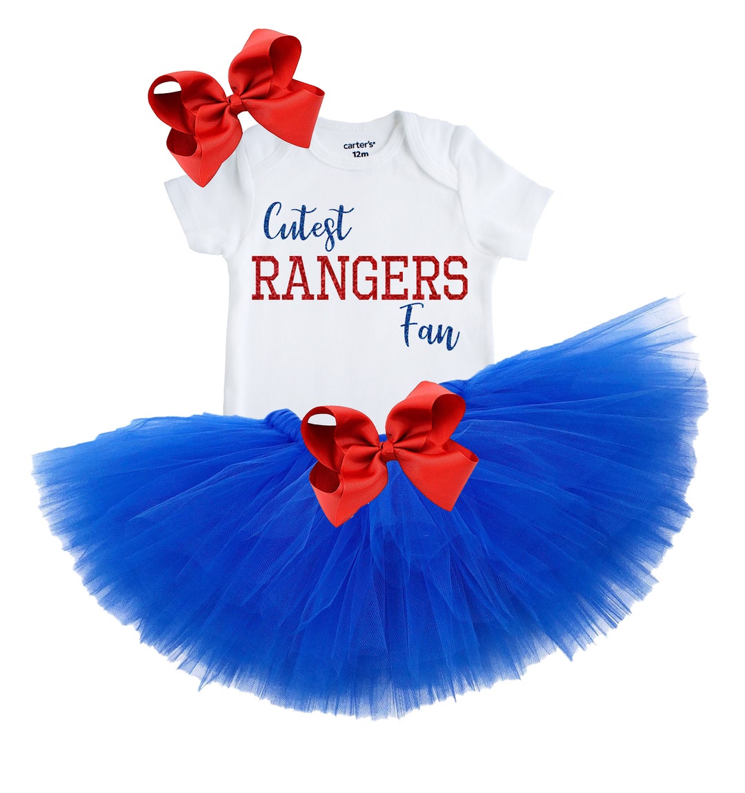Rangers Baby Tutu Outfit, Cutest Rangers Fan, Rangers Tutu Outfit ...