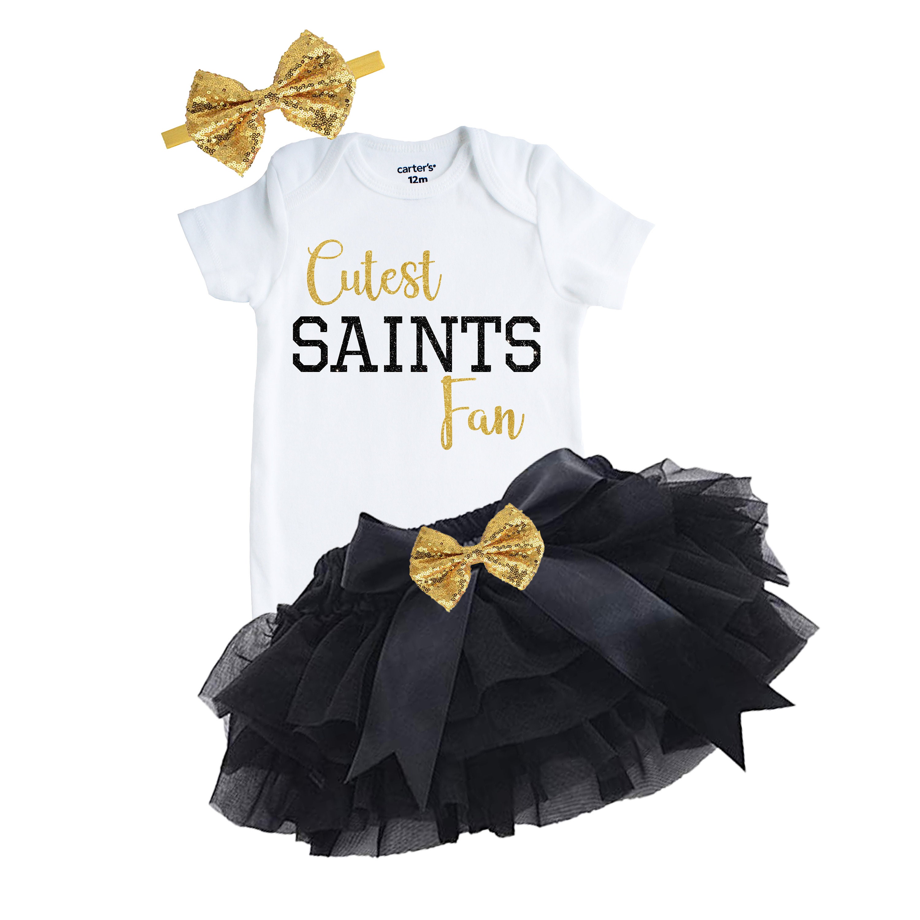 Saints Baby Outfit Saints Baby Saints Girl Outfit Saints Girl Saints Newborn Saints Fan Newborn Gift Father s Day Gift Saints Fan