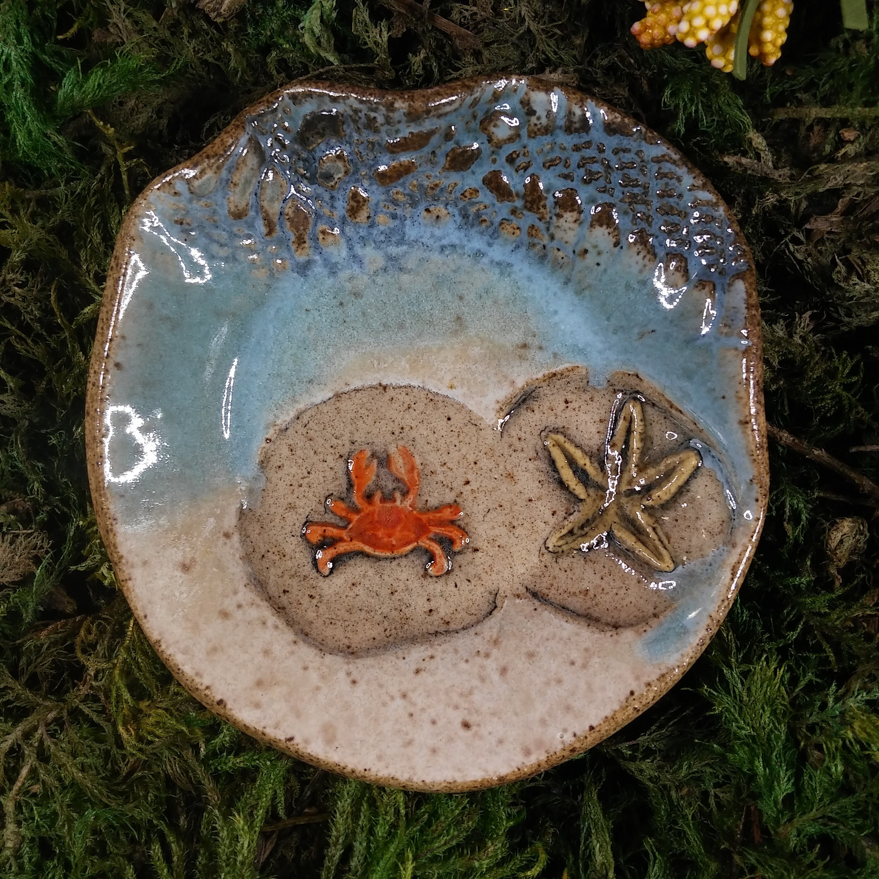 Small red crab bowlCrab bowlPill dishSea life trinket Etsy