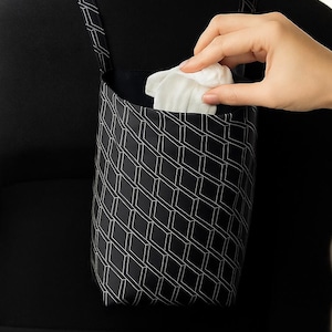 Black geometry Car trash bag Car trash can waterproof