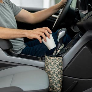Camo Car Trash Can: Military Auto Garbage Bag