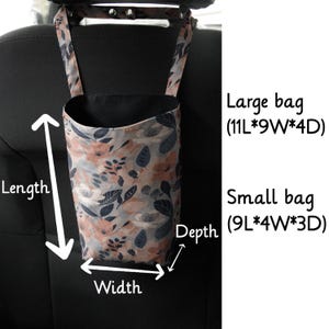 Flower car trash bag Cute car trash can Car trash bin image 5