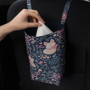 Handmade car trash can fox Trash bag for car waterproof Car garbage bag