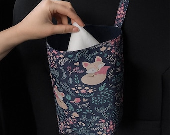 Handmade car trash can fox Trash bag for car waterproof Car garbage bag