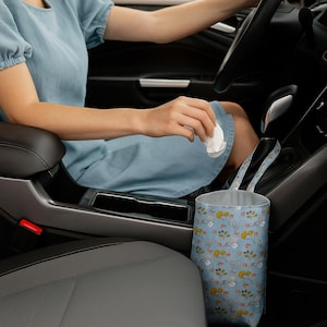 Small Trash Bag, Car Garbage Can, Waterproof Auto Litter Bag, Hanging Car Bin, Mini Car Organizer, Reusable Trash Can, Gift for Drivers