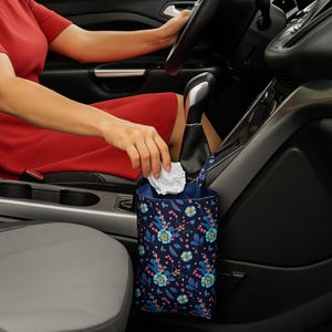 Car Trashcan, Car Garbage Bag, Hanging Car Trash Bag, Waterproof Car Bin, Car Organizer, Cute Car Accessory, Gift for Women Drivers