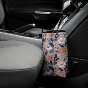 Flower car trash bag Cute car trash can Car trash bin