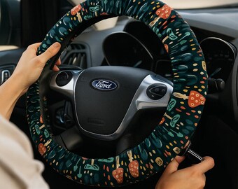 Mushroom steering wheel cover, non slip fabric steer wheel cover, car accessory for car lovers
