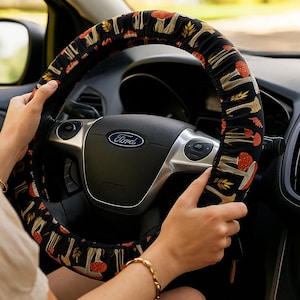 Car accessories for teens, Steering wheel cover, Mushroom car decor