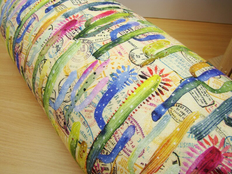 Yoga bolster pillow Floor cactus pillow Yoga gifts Etsy