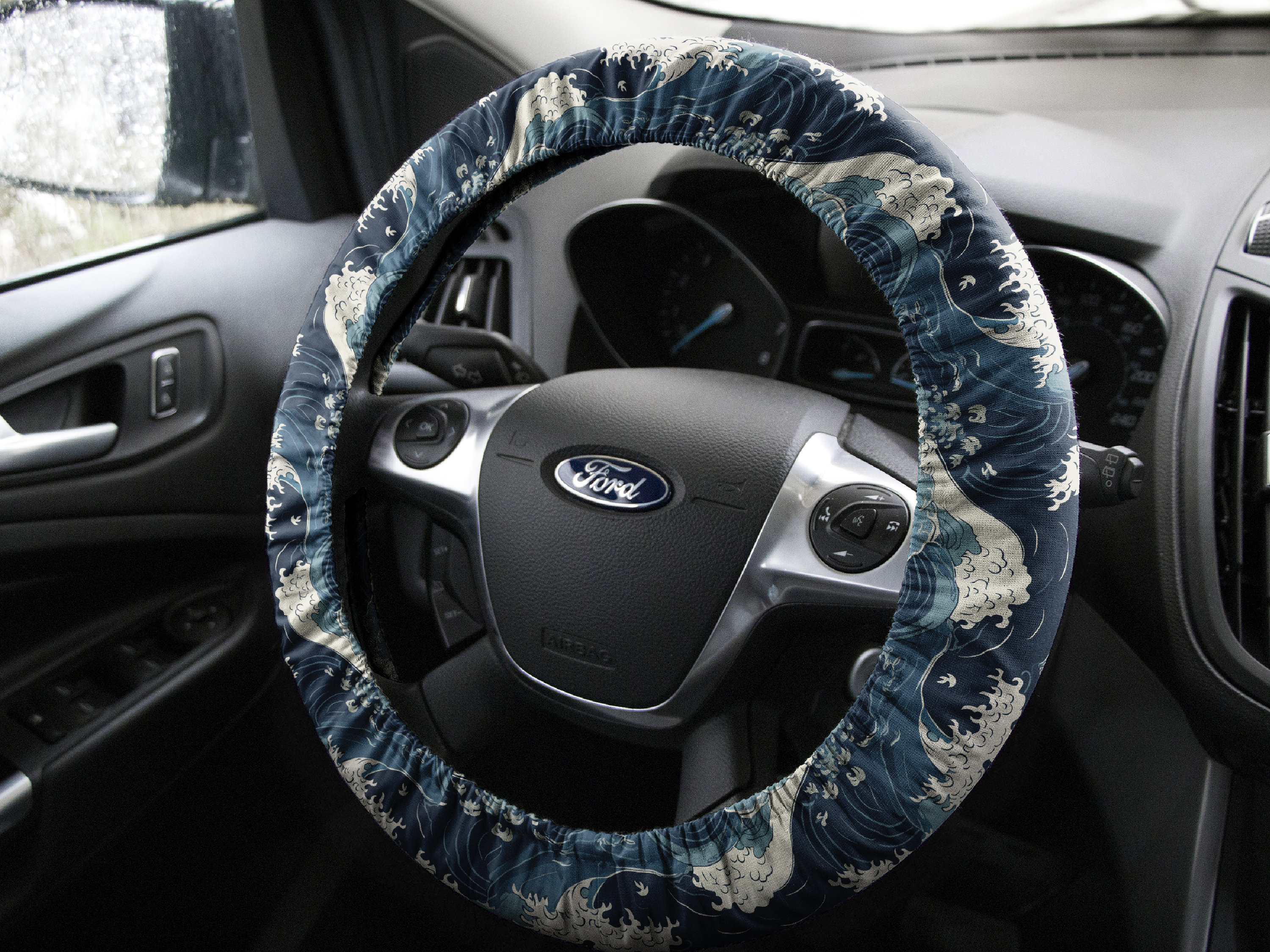 Discover Great Wave Steering Wheel Cover, Japan Art Car Accessories