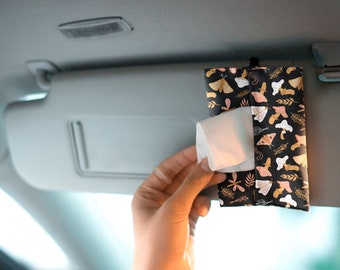 Car visor tissue holder Cottagecore visor tissue case