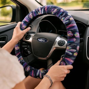 Occult steering wheel cover, sterring wheel cover, steer wheel cover – Witchy Car Accessory, Gothic Car Decor, Gift for Her