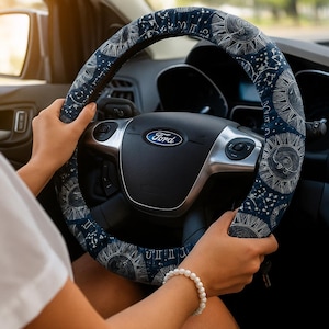 Galaxy steering wheel cover, sterring wheel cover, steer wheel cover – Cosmic star car accessory, gift for driver