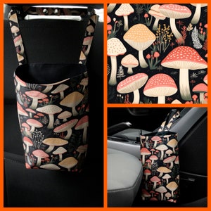 Mushroom car trash can waterproof Car accessories for women