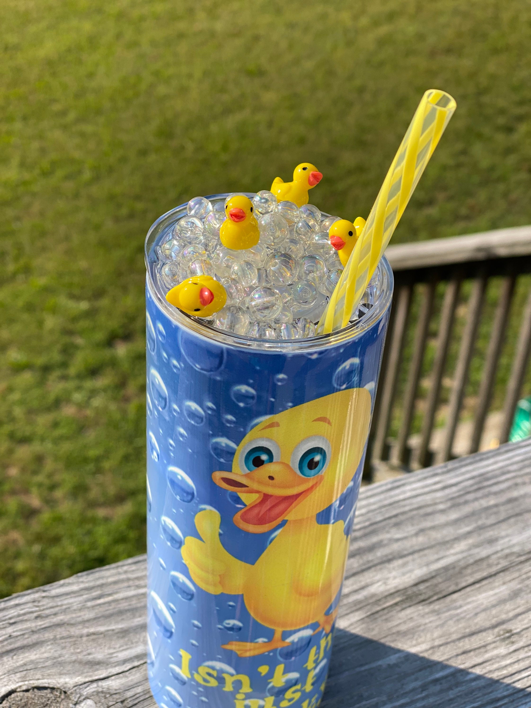Duck Tumbler With 3D Bubble Topper | For Duck Sakes Tumbler | What The Duck  Tumbler | Duck Cup | Tumbler Topper | Rubber Ducky Tumbler