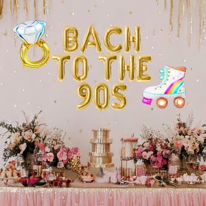 Bach to the 90s bachelorette balloons 90s themed y2k bachelorette retro neon theme roller skate balloon colorful bachelorette nostalgic