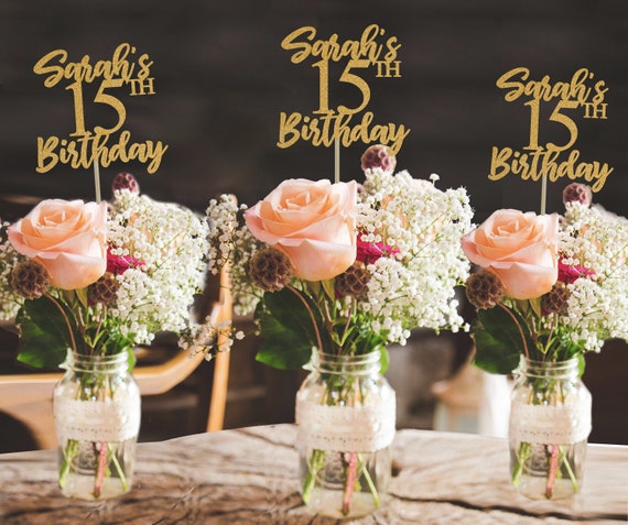 15th Birthday Centerpiece 15th Centerpiece Quinceanera Birthday Decorations Quinceanera Centerpieces Quince 15th Birthday Party Decorations Etsy Canada