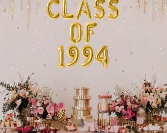 ANY YEAR* Class of reunion balloon banner, 10 year high school class reunion, 20, 30, 50 year reunion banner, reunion ideas, party decor