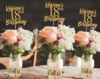 18th birthday centerpiece 18th centerpiece 18th birthday party 18th birthday decor gold 18th birthday party decorations 18th party decor
