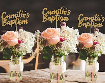 Personalized baptism centerpieces, girl baptism centerpieces, girl baptism decorations, baptism centerpieces for boys boy christening