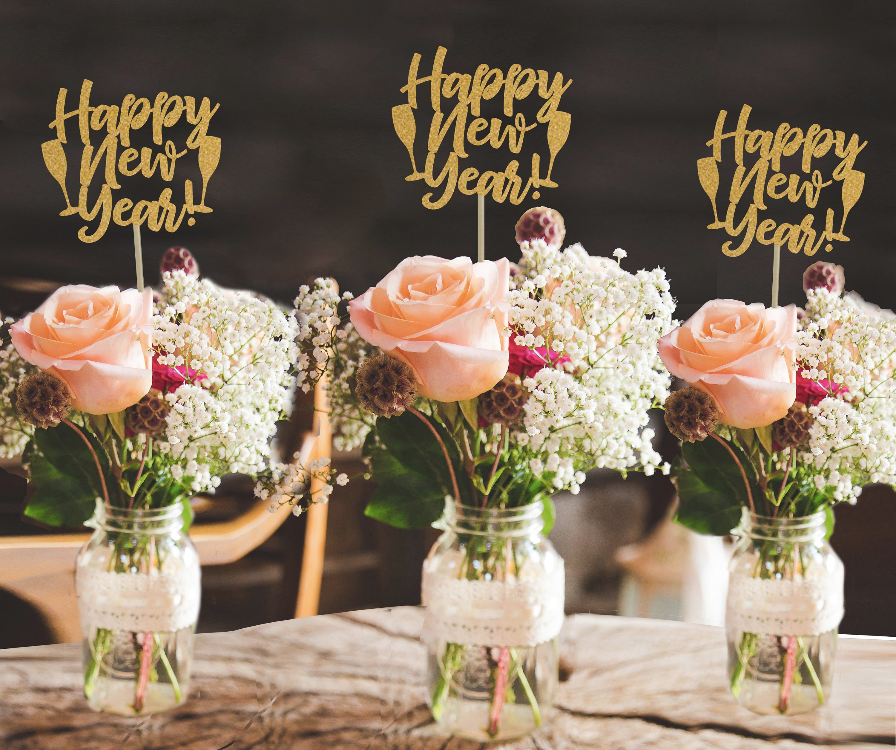 Happy new year centerpieces 2021 centerpieces New Years eve Etsy