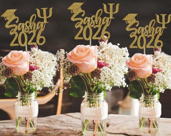 Personalized Psychology doctorate graduation centerpiece, graduation cake topper, class of 2026, clinical psychology phd, psychology degree