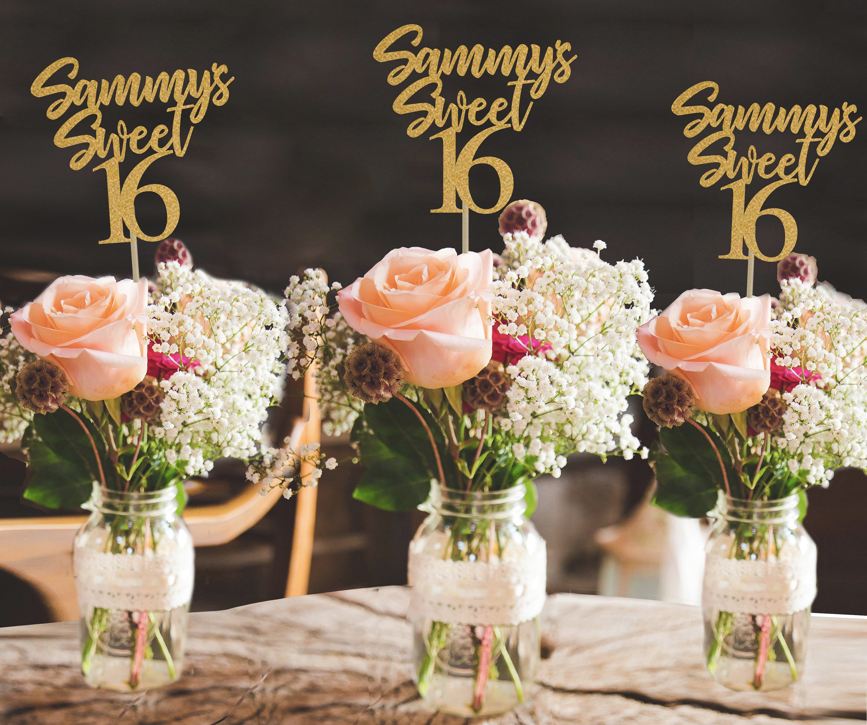 16th birthday centerpiece 16th centerpiece sweet sixteen decorations 16th birthday decor 16th birthday party decorations 16th party decor