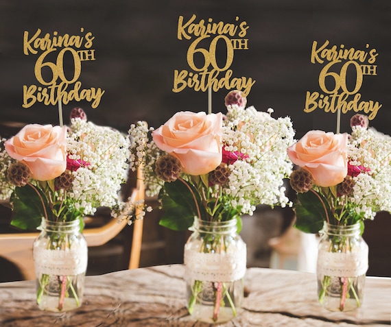 60th Birthday Centerpiece 60th Centerpiece 60th Birthday Party ...