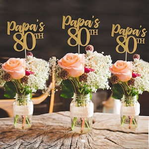 80th birthday centerpiece 80th centerpiece 80th birthday party 80th birthday decor gold 80th birthday party decorations 80th party decor