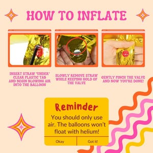a poster with instructions on how to inflate