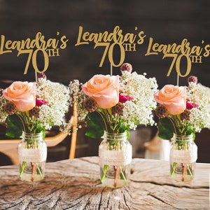 70th birthday centerpiece 70th centerpiece 70th birthday party 70th birthday decor gold 70th birthday party decorations 70th party decor