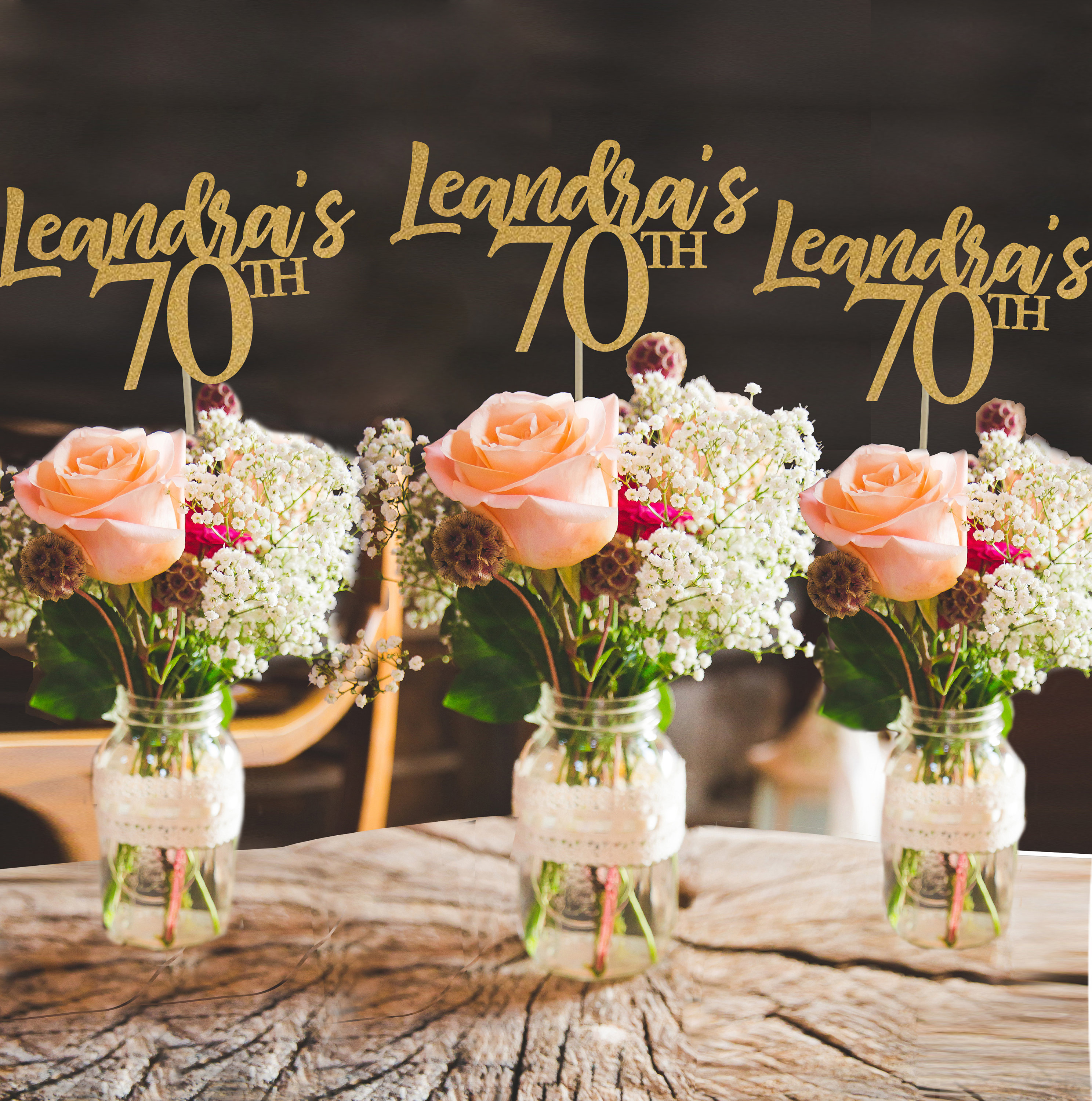 70th Birthday Centerpiece 70th Centerpiece 70th Birthday Party - Etsy UK