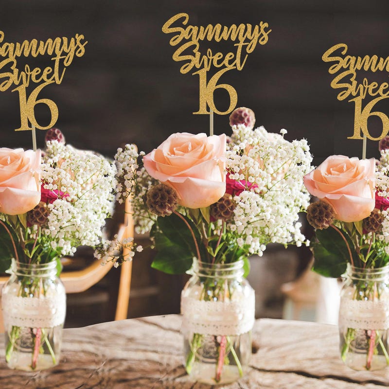 Sweet 16 Center Pieces